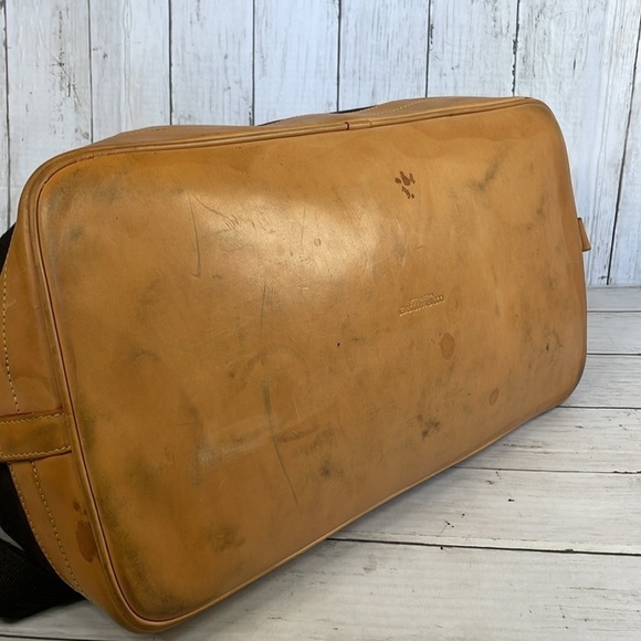 Dooney & Bourke Vintage Unisex Black Fabric and Tan Leather Cabriolet Weekender - Picture 6 of 15